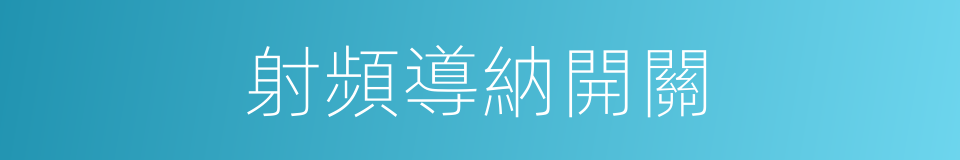 射頻導納開關的同義詞