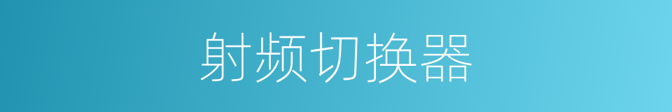 射频切换器的同义词