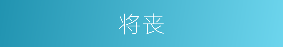 将丧的意思