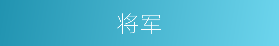 将军的意思