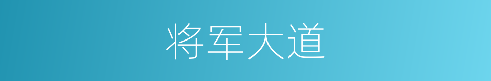 将军大道的同义词