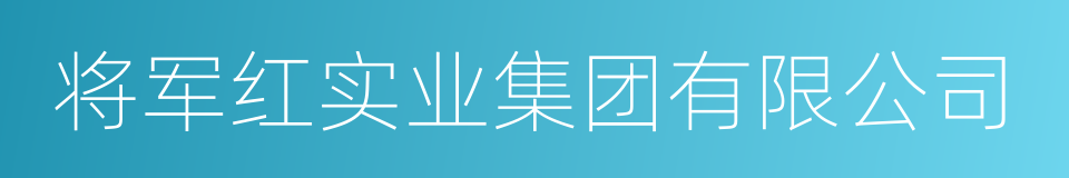 将军红实业集团有限公司的同义词