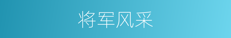 将军风采的同义词