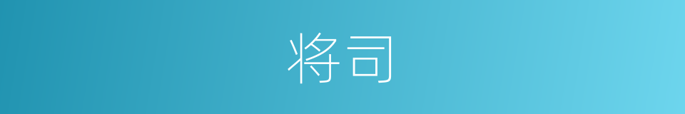 将司的同义词