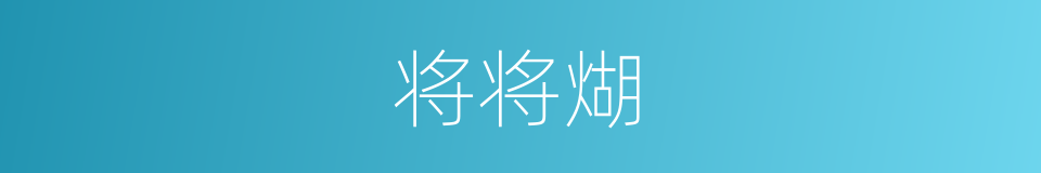 将将煳的同义词