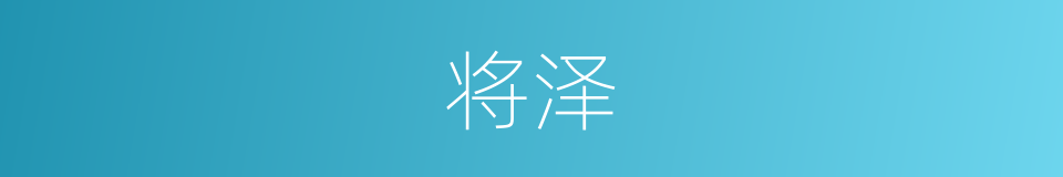 将泽的同义词