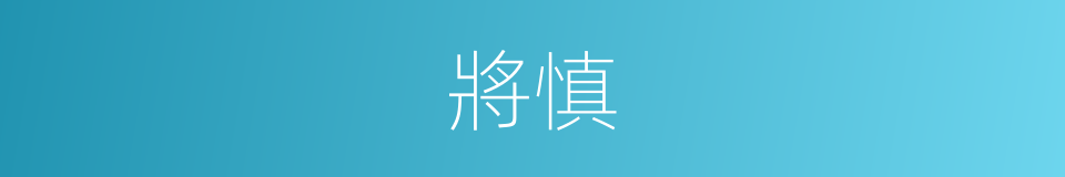 將慎的意思