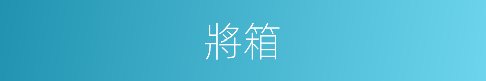 將箱的同義詞