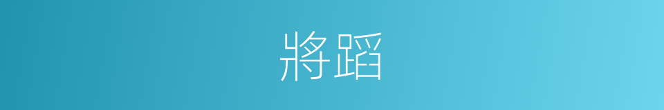 將蹈的同義詞