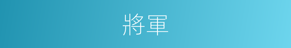將軍的意思