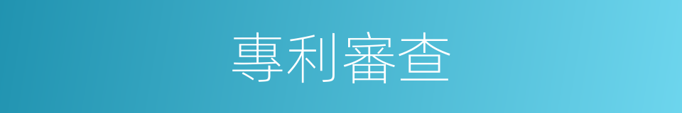 專利審查的同義詞