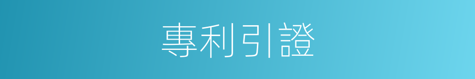 專利引證的同義詞