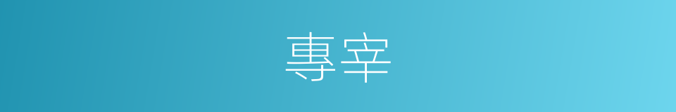 專宰的同義詞