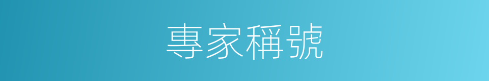 專家稱號的同義詞