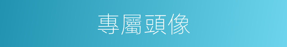 專屬頭像的同義詞