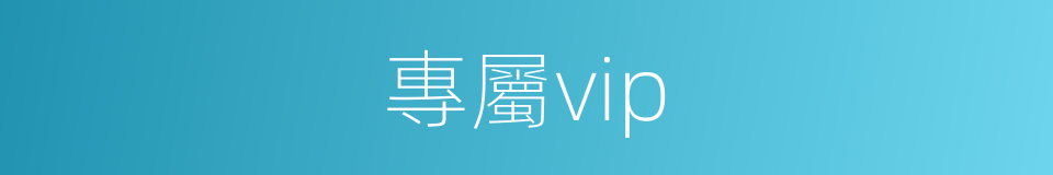 專屬vip的同義詞