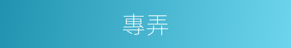 專弄的意思