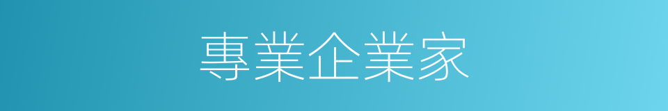 專業企業家的同義詞