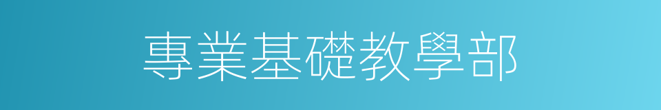 專業基礎教學部的同義詞