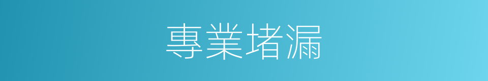 專業堵漏的同義詞