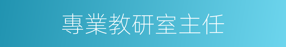 專業教研室主任的同義詞