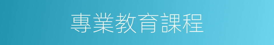 專業教育課程的同義詞