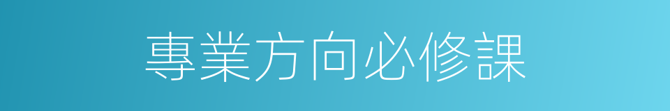 專業方向必修課的同義詞