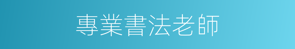 專業書法老師的同義詞