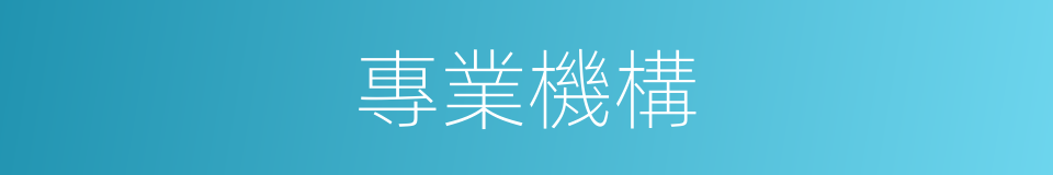 專業機構的同義詞