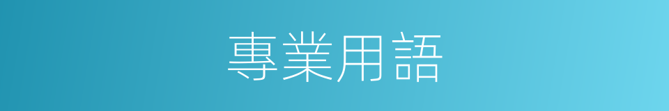 專業用語的同義詞