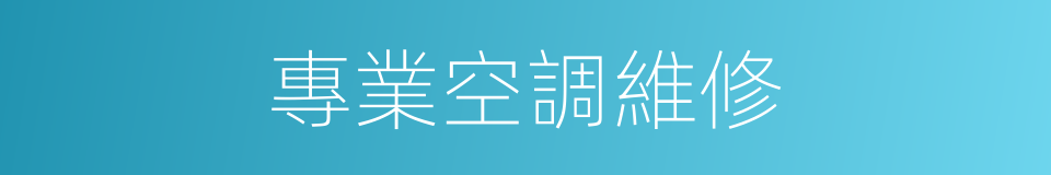 專業空調維修的同義詞