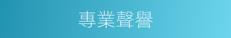 專業聲譽的同義詞