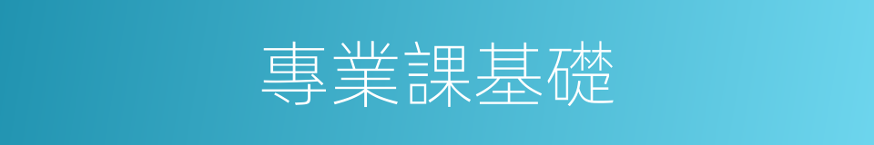 專業課基礎的同義詞