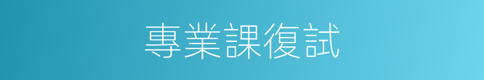 專業課復試的同義詞