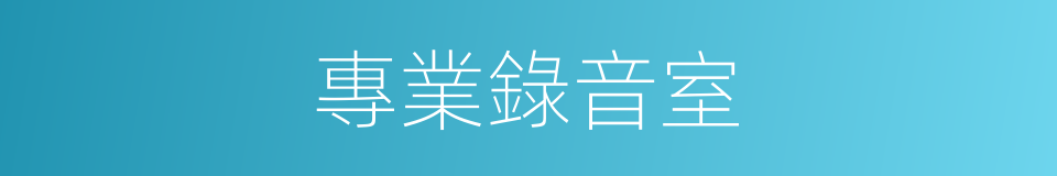 專業錄音室的同義詞