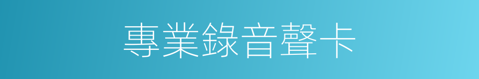 專業錄音聲卡的同義詞