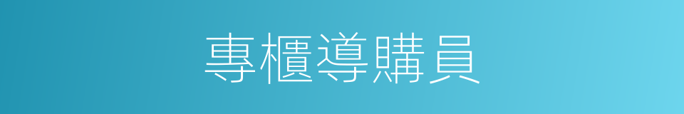 專櫃導購員的同義詞