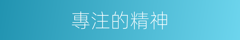 專注的精神的同義詞