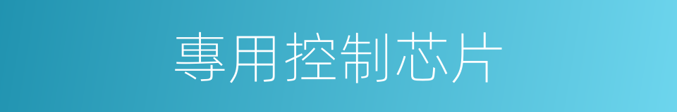 專用控制芯片的同義詞