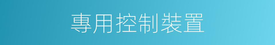 專用控制裝置的同義詞