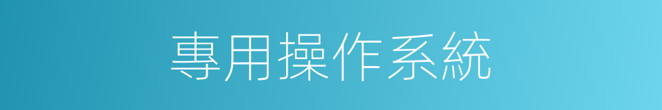 專用操作系統的同義詞