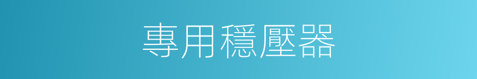 專用穩壓器的同義詞
