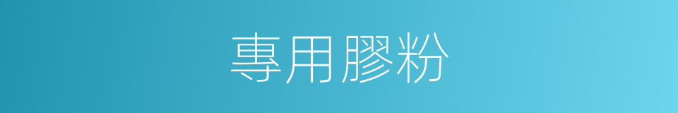 專用膠粉的同義詞