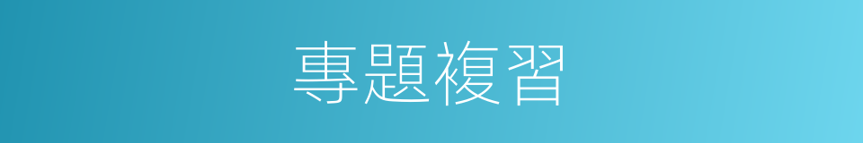 專題複習的同義詞