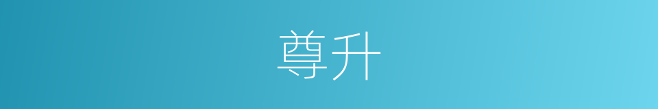 尊升的意思