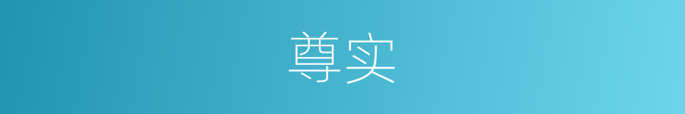 尊实的意思