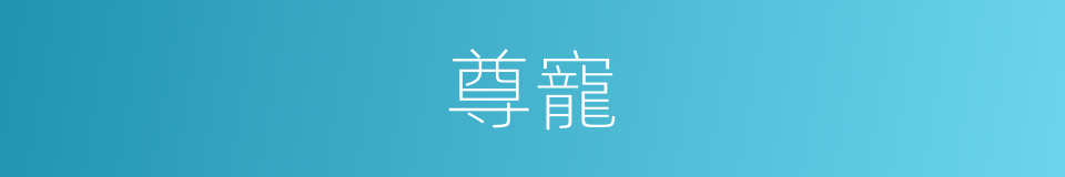 尊寵的意思
