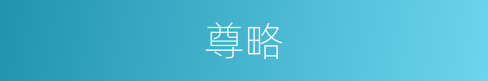 尊略的同义词