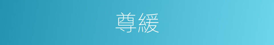 尊緩的同義詞