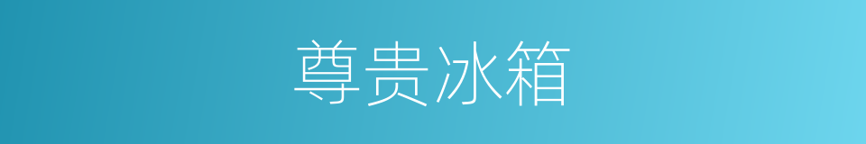 尊贵冰箱的同义词